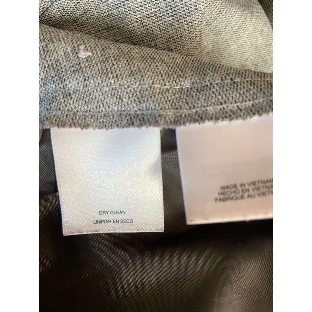 Kasper Womens Pants 12 Dress Grey Straight Leg Professional Flat Front - Picture 8 of 12